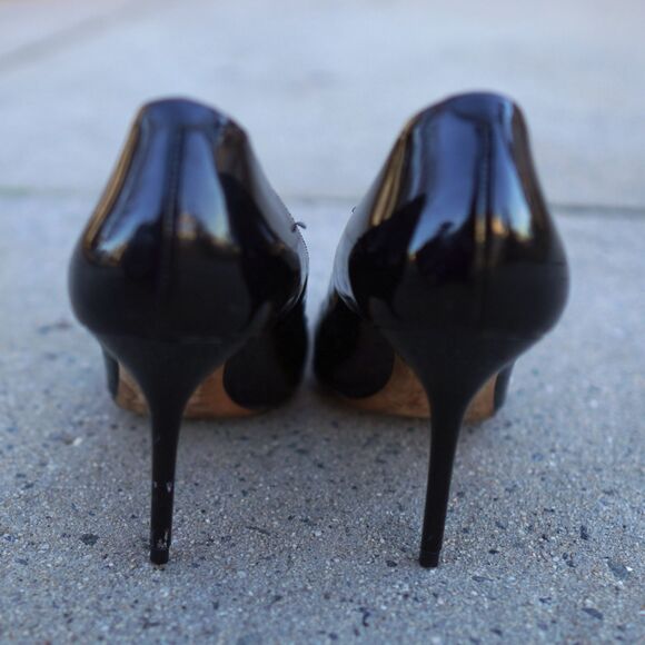 Jimmy Choo Gilbert Patent Leather Pumps Black Size 39 Italy Classic Heels Repair - Picture 5 of 12